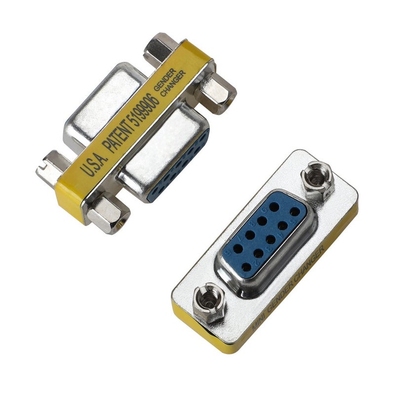 WOVTE DB9 Female to Female Mini Gender Changer Coupler Adapter Connector Pack of 2 (VGA/SVGA 9/9) - Image 3